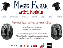 Tablet Screenshot of magicfabian.com